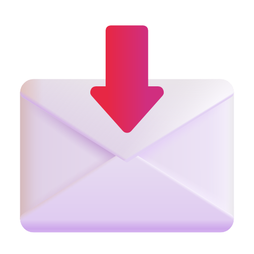 envelope com seta as rendered by Microsoft 3D Fluent