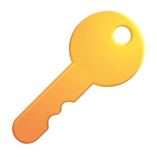 key as rendered by Microsoft 3D Fluent