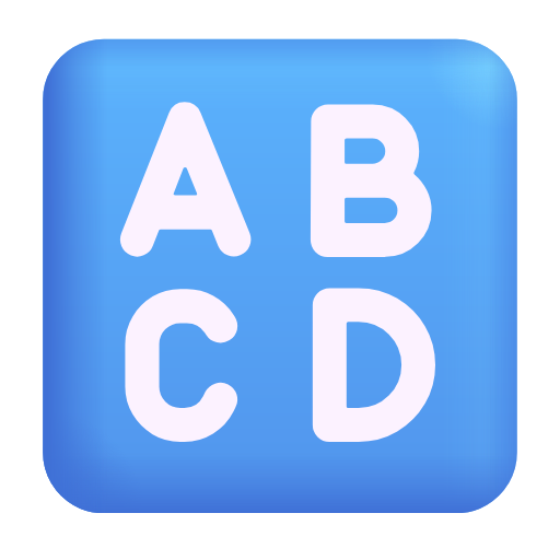 input latin uppercase as rendered by Microsoft 3D Fluent