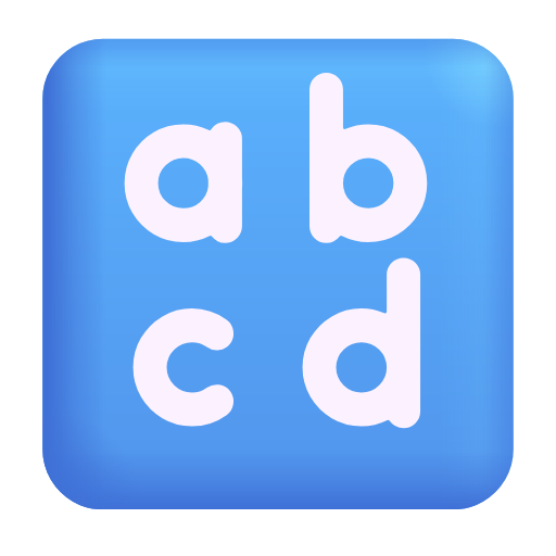 英小文字の入力 as rendered by Microsoft 3D Fluent