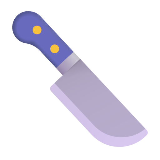 kitchen knife as rendered by Microsoft 3D Fluent