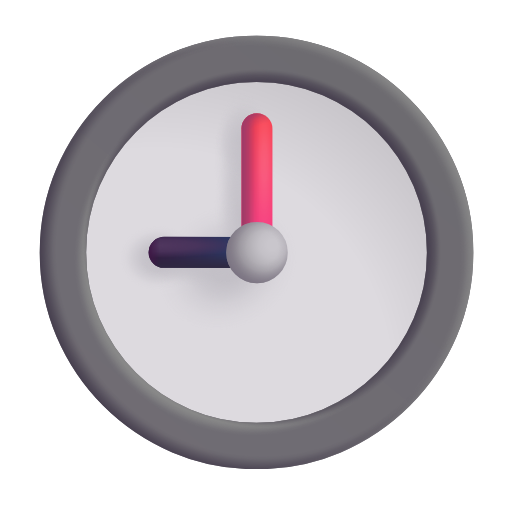 nine o’clock as rendered by Microsoft 3D Fluent