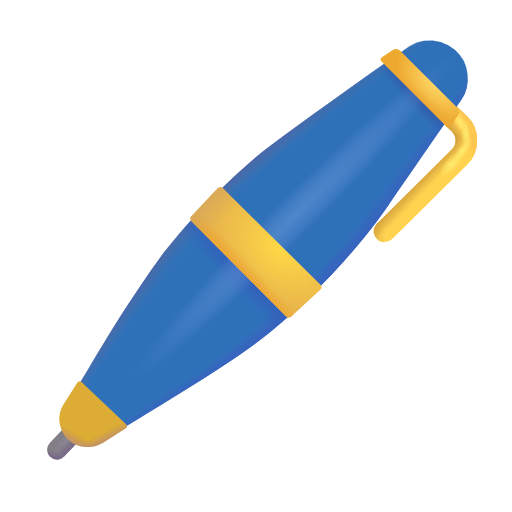 penna a sfera as rendered by Microsoft 3D Fluent