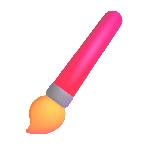 paintbrush as rendered by Microsoft 3D Fluent