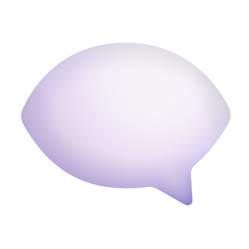 فقاعة كلام يسرى as rendered by Microsoft 3D Fluent