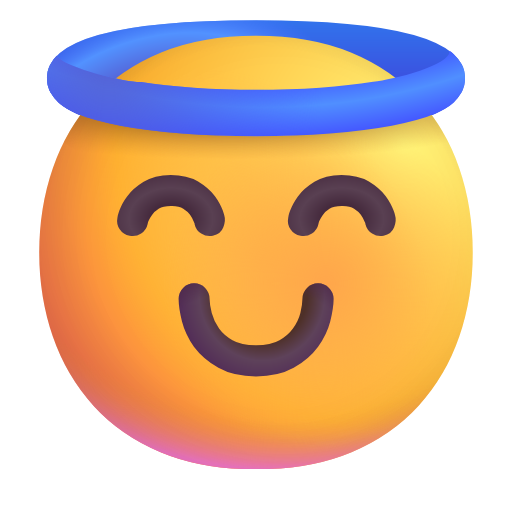 天使の輪がついた笑顔 as drawn by Microsoft 3D Fluent in Fluent 16.0
