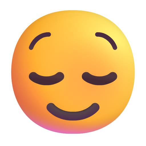 ほっとした顔 as rendered by Microsoft 3D Fluent