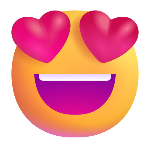 Smiling Face with Heart-Eyes, the design in this release