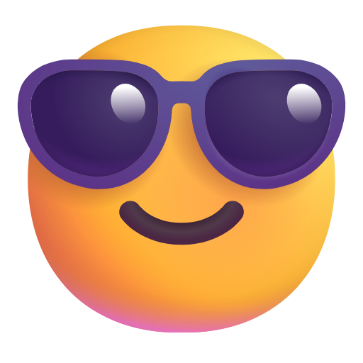 Smiling Face with Sunglasses, the design in this release