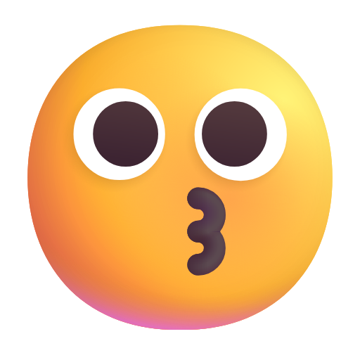 faccina che bacia as rendered by Microsoft 3D Fluent