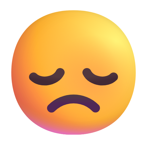 Disappointed Face as drawn by Microsoft 3D Fluent in Fluent 16.0