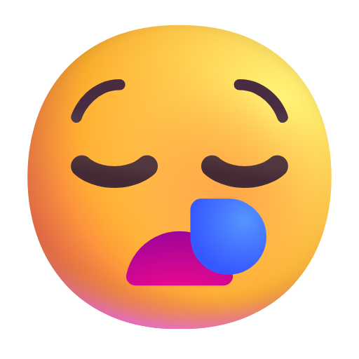 Sleepy Face as drawn by Microsoft 3D Fluent in Fluent 16.0