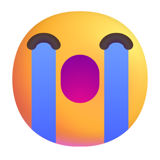 faccina disperata as rendered by Microsoft 3D Fluent
