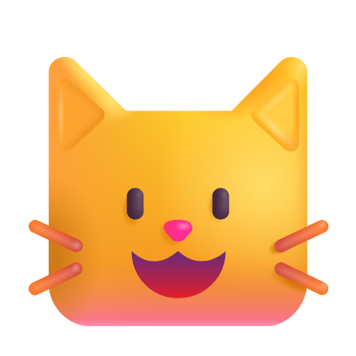 gatto che sorride as rendered by Microsoft 3D Fluent