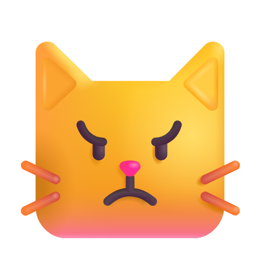 schmollende Katze as rendered by Microsoft 3D Fluent
