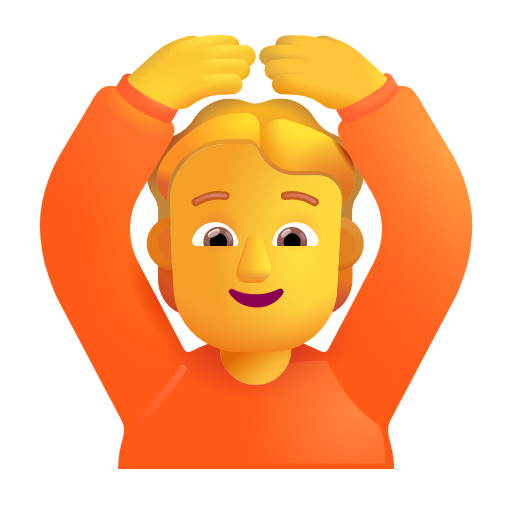 person gesturing OK as rendered by Microsoft 3D Fluent
