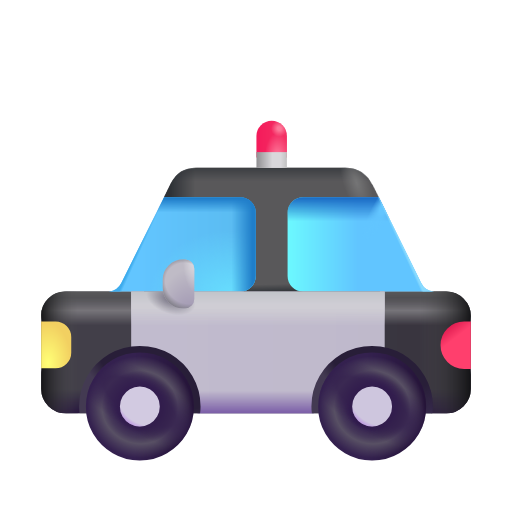 police car as rendered by Microsoft 3D Fluent