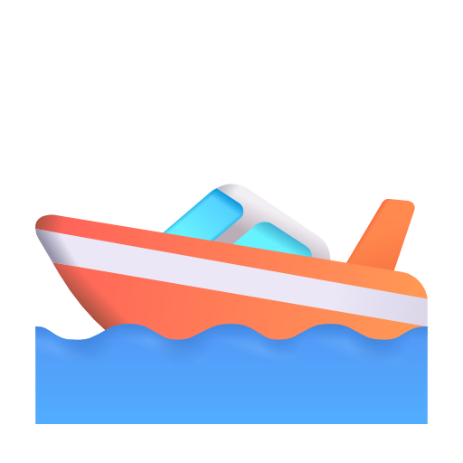 speedboat as rendered by Microsoft 3D Fluent