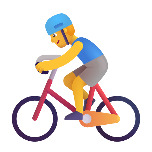 man biking as rendered by Microsoft 3D Fluent