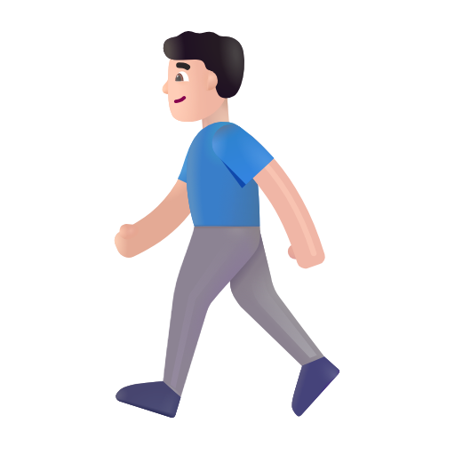 man walking: light skin tone as rendered by Microsoft 3D Fluent