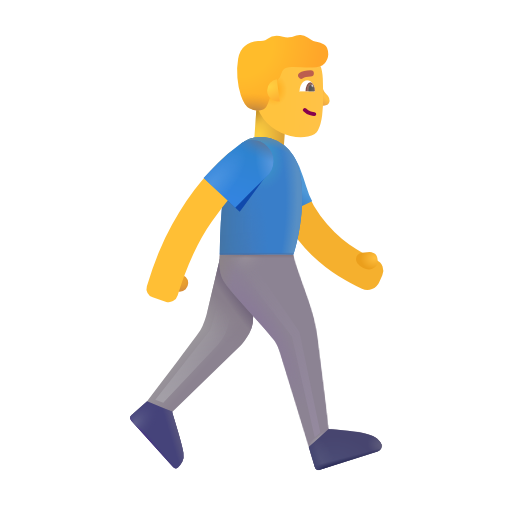 man walking: facing right as rendered by Microsoft 3D Fluent