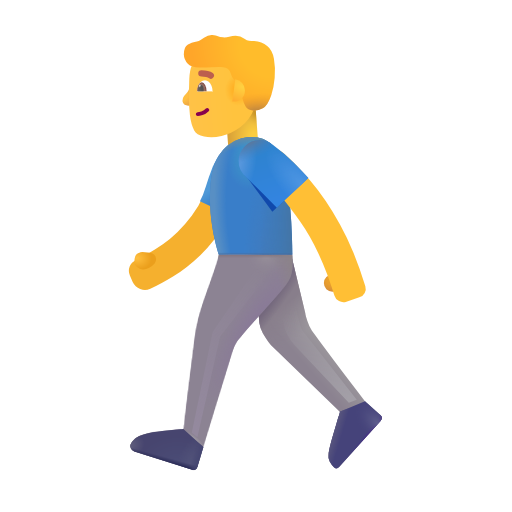 man walking as rendered by Microsoft 3D Fluent
