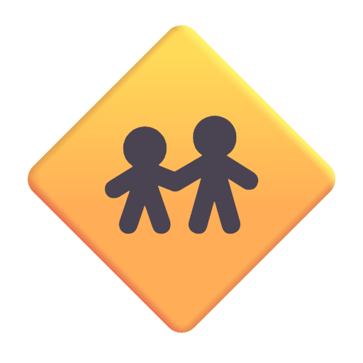 children crossing as rendered by Microsoft 3D Fluent