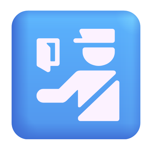 simbolo del controllo passaporti as rendered by Microsoft 3D Fluent
