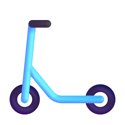 kick scooter as rendered by Microsoft 3D Fluent
