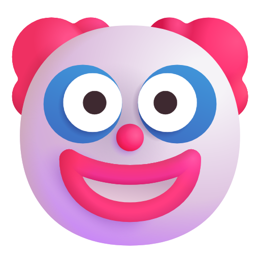 faccina pagliaccio as rendered by Microsoft 3D Fluent