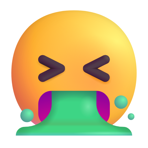 visage qui vomit as rendered by Microsoft 3D Fluent