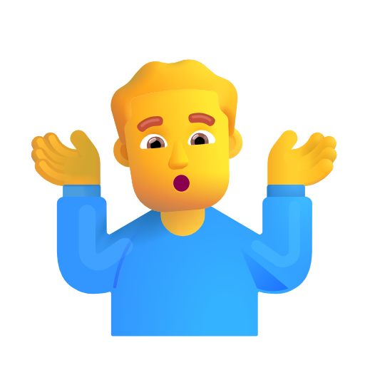 man shrugging as rendered by Microsoft 3D Fluent