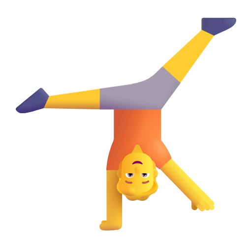 person cartwheeling as rendered by Microsoft 3D Fluent