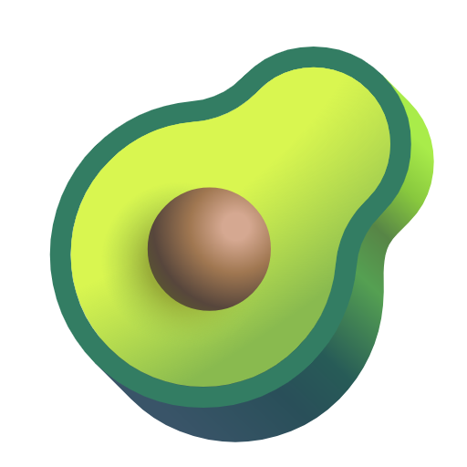 avocado as rendered by Microsoft 3D Fluent