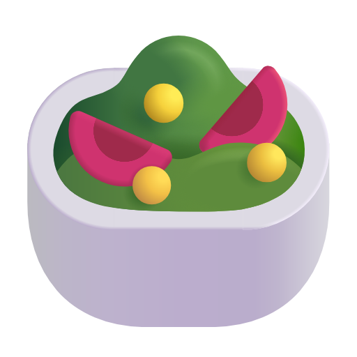 green salad as rendered by Microsoft 3D Fluent
