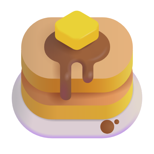 pancakes as rendered by Microsoft 3D Fluent