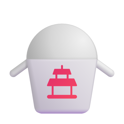 takeout box as rendered by Microsoft 3D Fluent