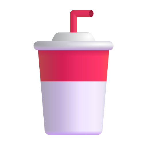 cup with straw as rendered by Microsoft 3D Fluent