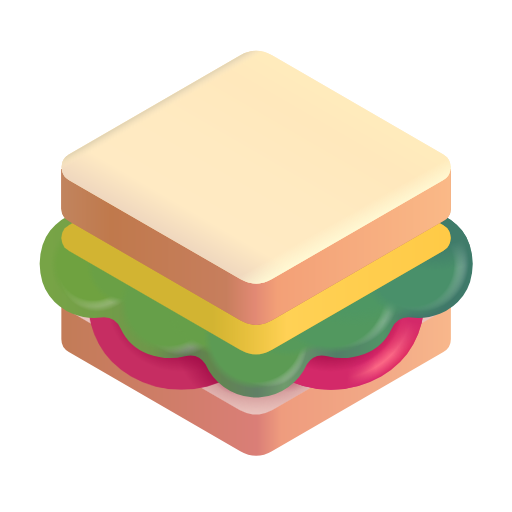 sandwich as rendered by Microsoft 3D Fluent