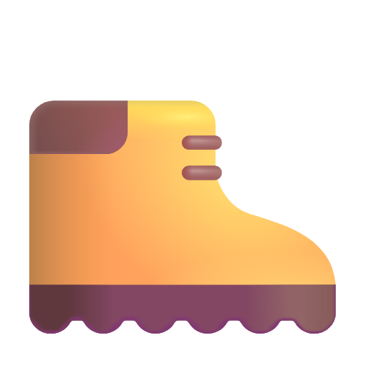 hiking boot as rendered by Microsoft 3D Fluent