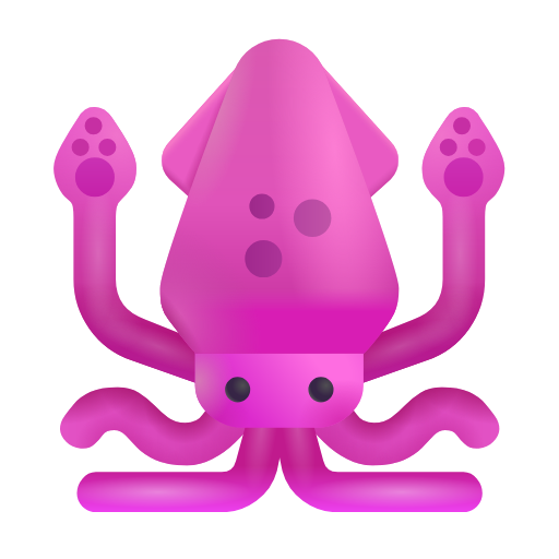squid as rendered by Microsoft 3D Fluent