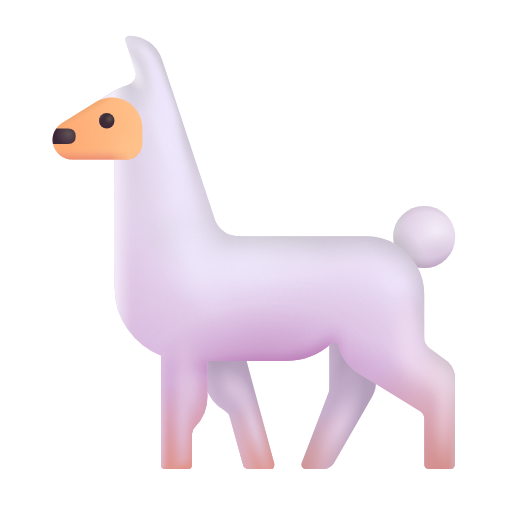 llama as rendered by Microsoft 3D Fluent