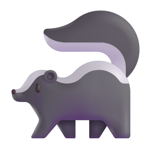 skunk as rendered by Microsoft 3D Fluent