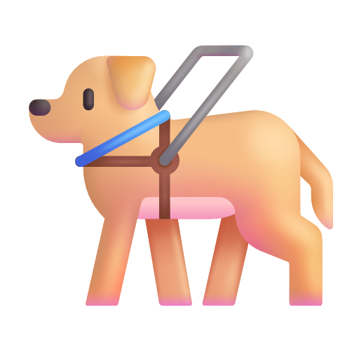guide dog as rendered by Microsoft 3D Fluent