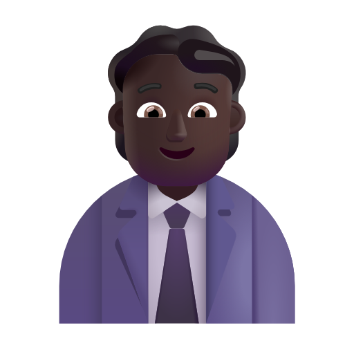 office worker: dark skin tone as rendered by Microsoft 3D Fluent