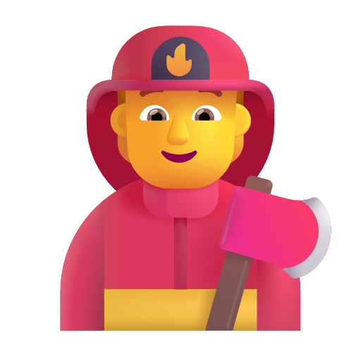 firefighter as rendered by Microsoft 3D Fluent