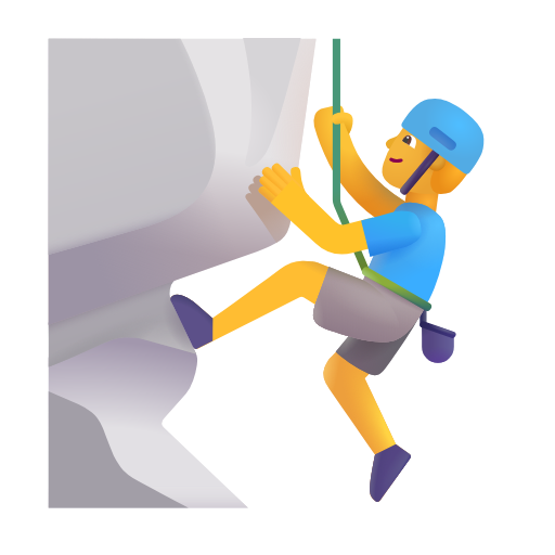 man climbing as rendered by Microsoft 3D Fluent