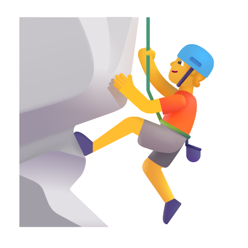 person climbing as rendered by Microsoft 3D Fluent