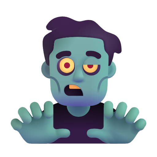 man zombie as rendered by Microsoft 3D Fluent