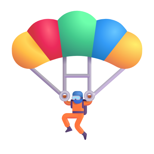 parachute as rendered by Microsoft 3D Fluent